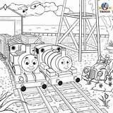 Engine Percy Tank Railroad sketch template