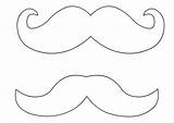 Moustache sketch template