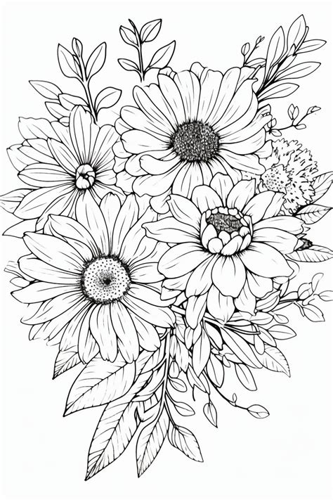 flowers  coloring pages gift  mom flower  coloring flower