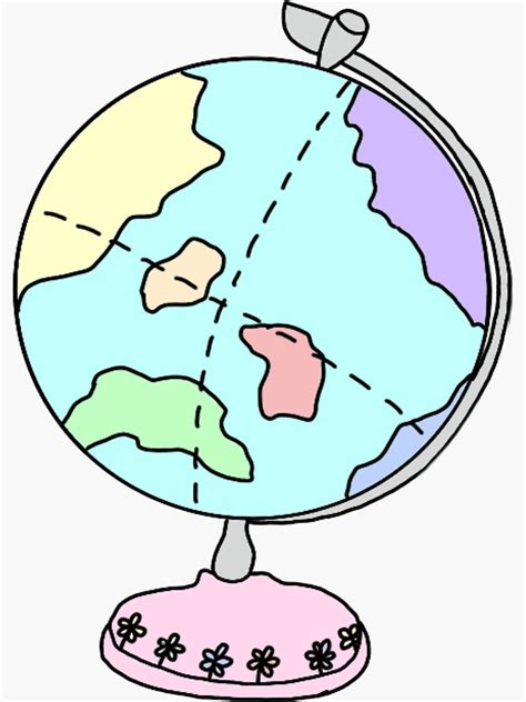 cute globe  earth sticker  sale  andilynnf redbubble