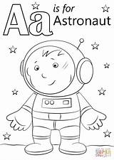 Astronaut Coloring Letter Pages Printable Alphabet Spaceman Preschool Super Work Space Color Drawing Getdrawings Puzzle Colorings Crafts Words Getcolorings Print sketch template