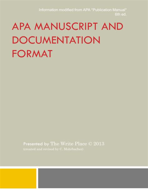 manuscript  citation format