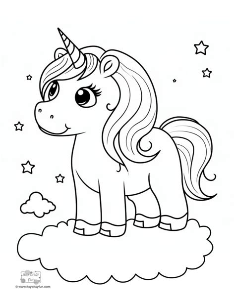 printable unicorn coloring pages itsy bitsy fun coloring library