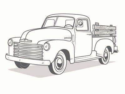 classic truck coloring pages  truck illustration illustration