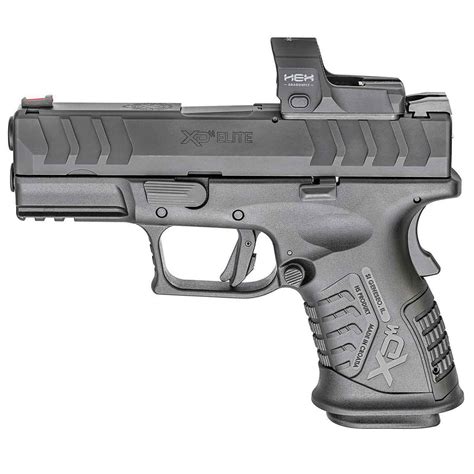 springfield armory xd  elite compact mm luger  black pistol