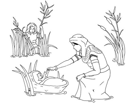 printable moses coloring pages  kids bible coloring pages