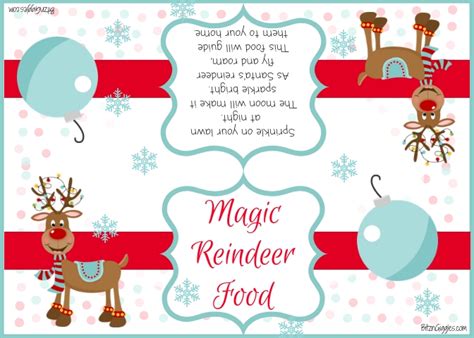 magic reindeer food   printable bitz giggles