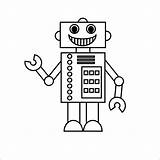 Robot Coloring Pages Kids Printable sketch template