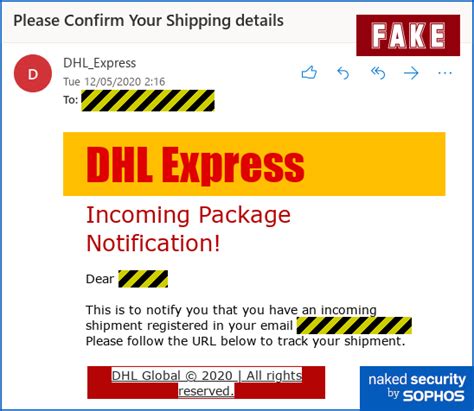 dhl shipping scam takes   pressure approach sc media