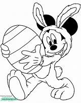 Easter Coloring Mickey Disney Mouse Pages Printable Bunny Minnie Colouring Egg Pdf Kids Drawing Print Ostern Disneyclips Gif Characters Happy sketch template
