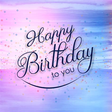 beautiful happy birthday card colorful watercolor background