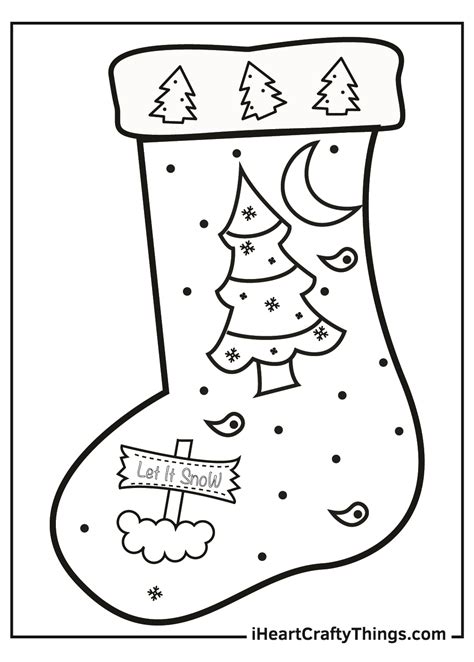 christmas stocking coloring page
