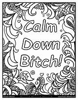Coloring Pages Calm Adult Color Printable Down Book Bitch Etsy Colouring Sheets Adults Too Books Choose Board Designs sketch template