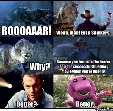 barney eat a snickers by dalai lamarinedes meme center