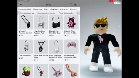 roblox top  front accessories roblox youtube