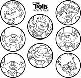 Trolls Cast sketch template