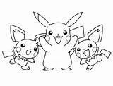 Pokemon Coloring Pages Baby Two Kids Printable Color Pikachu Gif Para Dibujos Colorear Friends Imprimir Coloriage Dessin Anime Picachu sketch template