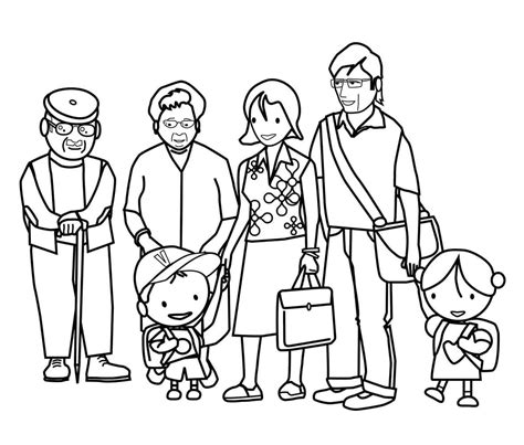 family members coloring page  print  color