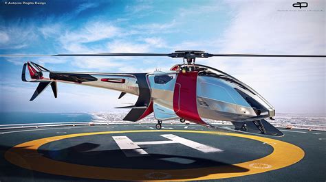 tesla electric helicopter concept  antonio paglia