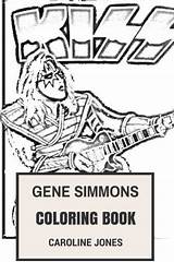 Simmons Gene Book Kiss Coloring Guitarist Glam Facepaint Showman Pyro Pioneer Inspired Rock Adult Books sketch template