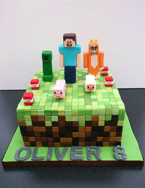 minecraft birthday cake susies cakes