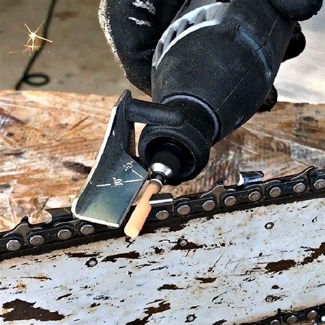 sharpen  chainsaw   dremel sharpening kit easy steps