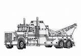 Coloring Tow Pages Truck Rotator Trucks Publicidad Servicios sketch template