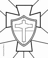 Coloring Shield God Armor Faith Pages Fe La Bible Escudo School Crafts Colorear Sunday Lessons Para Word Craft Righteousness Breastplate sketch template