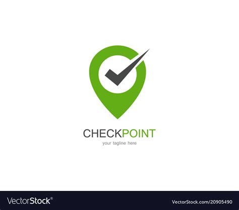 check point logo royalty  vector image vectorstock