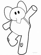 Pocoyo Colorear Cool2bkids Eli Elly Elephant Elefante Desenho Sleepy Emotioncard sketch template