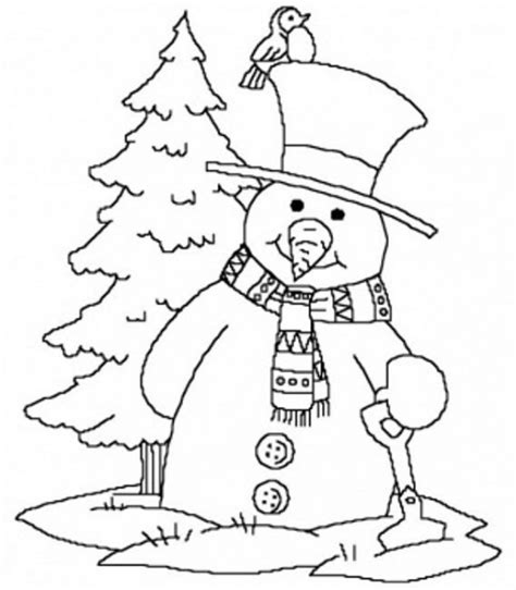 printable winter coloring page  kindergarten coloring
