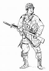 Army Coloring Pages Man Guy Color Printable Bayonet Getcolorings Print Getdrawings sketch template