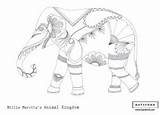 Marotta Millie Stabilo Colouring Kingdom Animal sketch template