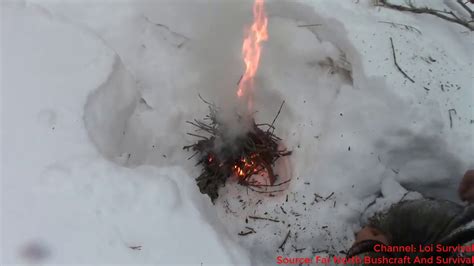 sinh tồn trong rừng cách nhóm lửa trên tuyết youtube
