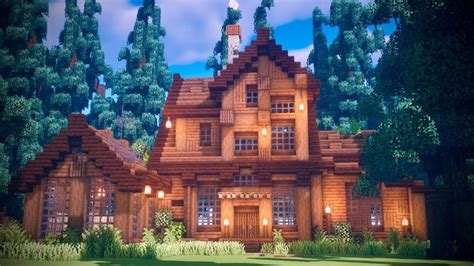 Medium Forest Cabin Minecraft House Plans Minecraft Cottage
