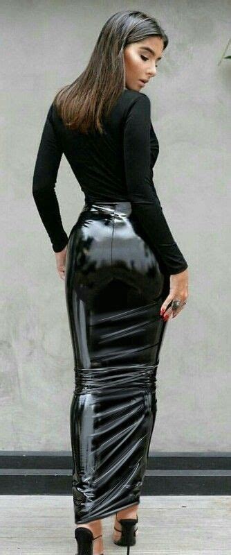 untitled shiny skirts hobble skirt leather dresses