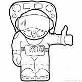 Astronaut Pages Waving Xcolorings sketch template