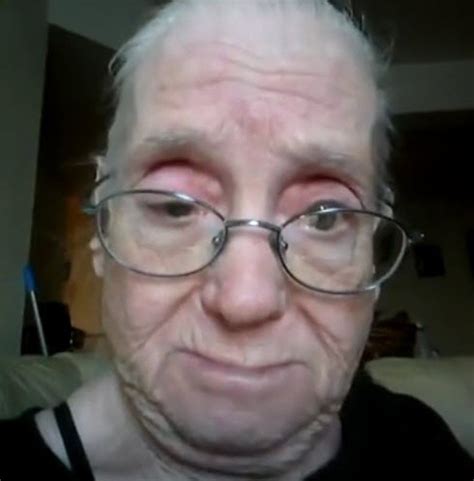 puzzled grandma doesn t realize that she s shooting a video of herself