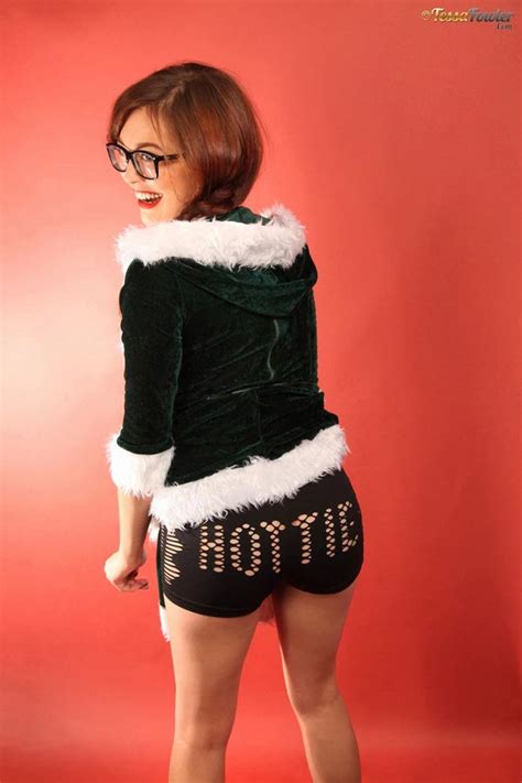Tessa Fowler In Christmas Velvet The Boobs Blog