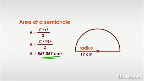 area   semicircle formula definition perimeter tutors