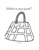 Purse Coloring Change Template sketch template