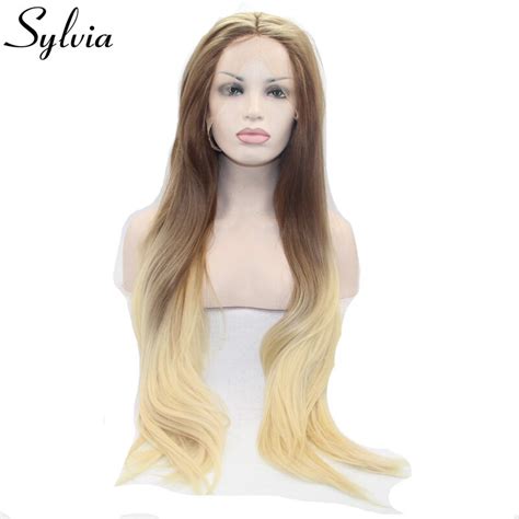 Sylvia Brown To Blonde Two Tone Ombre Natural Straight Synthetic Lace