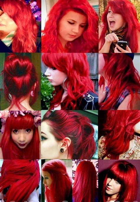 red coloured hair rojo rote images  pinterest red hair colourful hair  hair colors