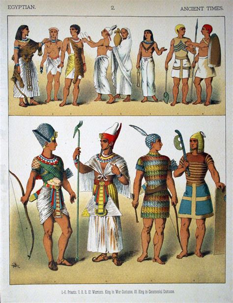 egyptian men wear including schenti apron crowns chignon cape