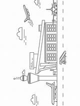 Airport Colouring Pages Coloringpage Ca Vliegveld Airplane Colour Check Category sketch template