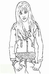 Coloring Pages Celebrity Montana Hannah Books Miley Cyrus sketch template