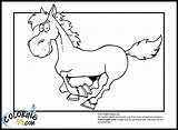 Horse Pages Coloring Cartoon Girl Jumping Little sketch template