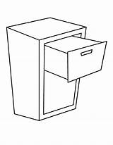 Cabinet Coloring Pages Getdrawings Filing Drawing sketch template