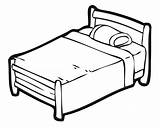 Bed Clip Clipart Cartoon Cliparts Library sketch template