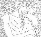 Klimt Gustav Coloring Pages Mother Child Choose Board Printable sketch template